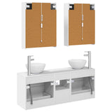 Bathroom Cabinet Set 5 pcs White Engineered Wood 3406687