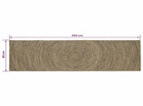 Area Rugs Natural and Black 80 x 250 cm Jute 42010620
