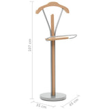 Suit Stand Natural MDF 107 cm tall Lightweight Clothing Rack 246719