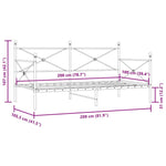 Day Bed without Mattress Black 100x200 cm Steel 4104670