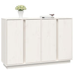 ZNTS Sideboard White 120x35x80 cm Solid Wood Pine 814495