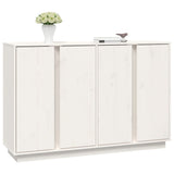 ZNTS Sideboard White 120x35x80 cm Solid Wood Pine 814495