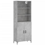 Highboard Concrete Grey 69.5x34x180 cm Engineered Wood 3189257