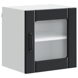 Wall Glass Cabinet LUCCA Black 40 x 31 x 40 cm Engineered Wood 884836