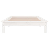 LED Bed Frame without Mattress White 90x200 cm Solid Wood 820592