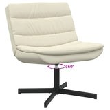 Swivel Chair Cream 63 x 75 x 76 cm PU 42007340