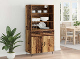 Highboard with Drawer 2 pcs Old Wood Engineered Wood 3415720