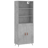 Highboard Concrete Grey 69.5x34x180 cm Engineered Wood 3189929