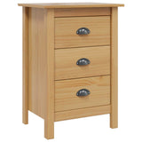 Bedside Cabinet with Drawer HILL Honey Brown 46 x 35 x 65 cm 42025029