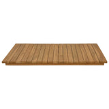 Table Top 70 x 70 x 3.5 cm Square Solid Teak Wood Natural 42033146