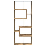 Room Divider Bookcase Artisan Oak 67x25x161.5 cm Engineered Wood 858083