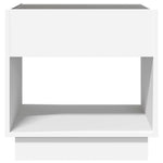 ZNTS Coffee Table with Infinity LED White 50x50x50 cm 847651