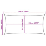 Sun Shade Sail Light Grey 6x3 m 100% Polyester Oxford 4000548