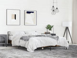 Bed Frame without Mattress Smoked Oak 135x190 cm Double 3280074