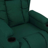 Recliner Chair Dark Green Fabric 339054