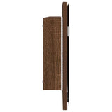 Mirror Brown oak 80 x 37 cm Glass and Engineered Wood 863305