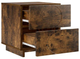 Bedside Cabinet 2 pcs Smoked Oak 33.5 x 34.5 x 50 cm 8011398