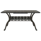 Garden Dining Set 7 pcs Bronze Aluminium 3334648