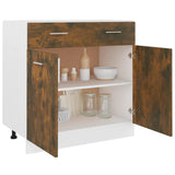 Drawer Bottom Cabinet Lyon Smoked Oak 80x46x81.5 cm Engineered Wood 815579