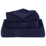ZNTS Bath Towels 10 pcs Navy Blue 100x150 cm 360 gsm 100% Cotton 136790