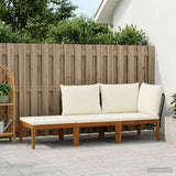 3 pcs Solid Acacia Wood & Rope Natural 3407731