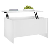 Coffee Table White 80x55.5x41.5 cm Engineered Wood 809674