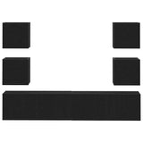 TV Cabinet 6 pcs Black 160 x 30 x 30 cm Engineered wood 3393418