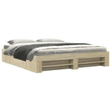 Bed Frame without Mattress Sonoma Oak 180x200 cm Super King Engineered Wood 3295452
