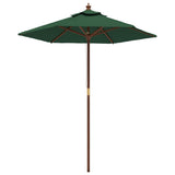 Garden Parasol with Wooden Pole Green 196x231 cm 363160