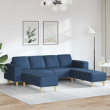 Sofa Set 3 pcs Blue Fabric 3335119