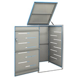 Single Wheelie Bin Shed 69x77.5x112.5 cm Stainless Steel 149566