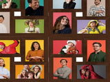 Collage Photo Frame for 24x Picture Dark Brown MDF 332787
