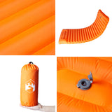 Self Inflating Camping Mattress with Pillow 1-Person Orange 4007119