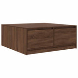 Coffee Table with Drawers Brown Oak 100x100x40 cm 3328405