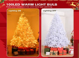 6 FT Artificial Christmas Tree with DIY 100 Warm Lights Battery Operated, 800 Branch Tips and Sturdy 68639599