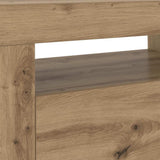 TV Cabinet with LED Lights Artisan Oak 120x35x40 cm Engineered Wood 856314