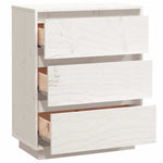 Sideboard White 60x34x75 cm Solid Wood Pine 813361