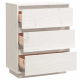 Sideboard White 60x34x75 cm Solid Wood Pine 813361