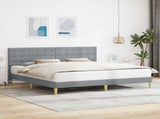 Bed Frame with Headboard Light Grey 180 x 200 cm Fabric 42027824