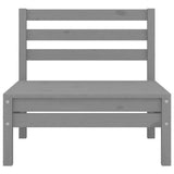 6 Piece Garden Lounge Set Grey Solid Pinewood 3082544