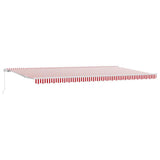 Retractable Awning Red and White 600 x 300 cm 3331605