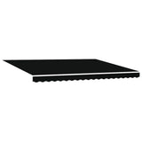 Retractable Awning Black 450 x 300 cm Polyester and Metal 3330968