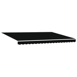 Retractable Awning Manual Black 450 x 350 cm Fabric 3331126