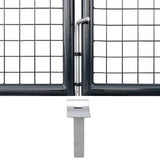Mesh Garden Gate Anthracite 400x125 cm Galvanised Steel 154546