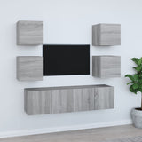 6 Piece TV Cabinet Set Grey Sonoma Engineered Wood 3120240