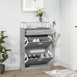 Shoe Cabinet Grey Sonoma 63x24x104 cm Engineered Wood 342568