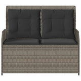 Garden Bench Grey Poly Rattan 3394460