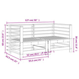 Garden Corner Sofas 2 pcs Solid Wood Pine 825632