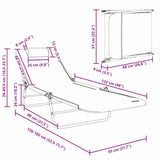 Folding Sun Lounger Folding Green 182 x 55 x 85.5 cm Textilene 42003155
