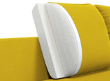 2-Seater Sofa 2-Seater Yellow 188 x 81 x 89 cm Velvet 42048619